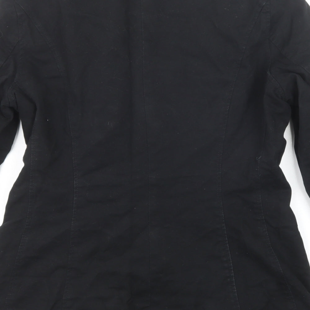 Miss Selfridge Womens Black Jacket Size 12 Button
