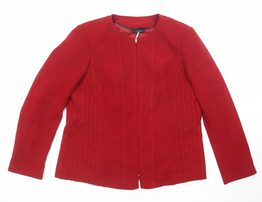 Bonmarché Womens Red Jacket Size 16 Zip