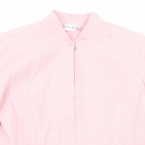 Oscar B Womens Pink Jacket Blazer Size 12 Zip