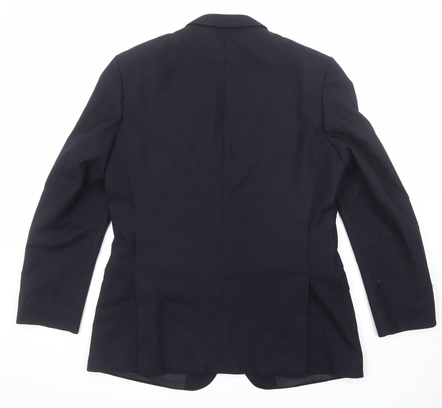 St Michael Mens Blue Wool Jacket Suit Jacket Size 42 Regular