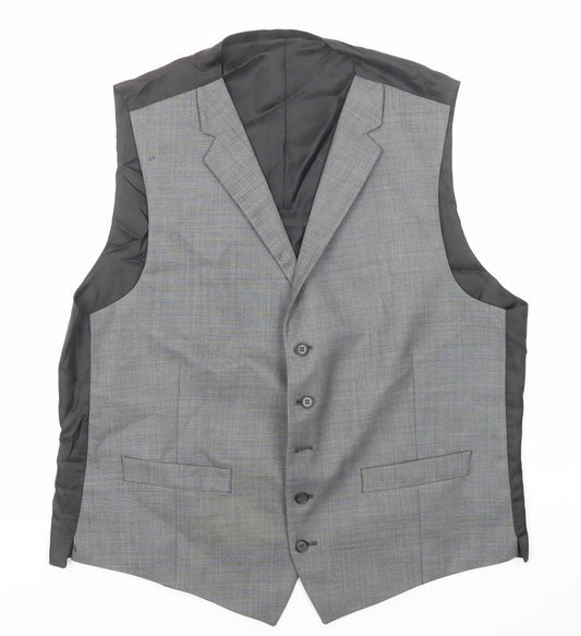 Jeff Banks Mens Grey Wool Jacket Suit Waistcoat Size 44 Regular
