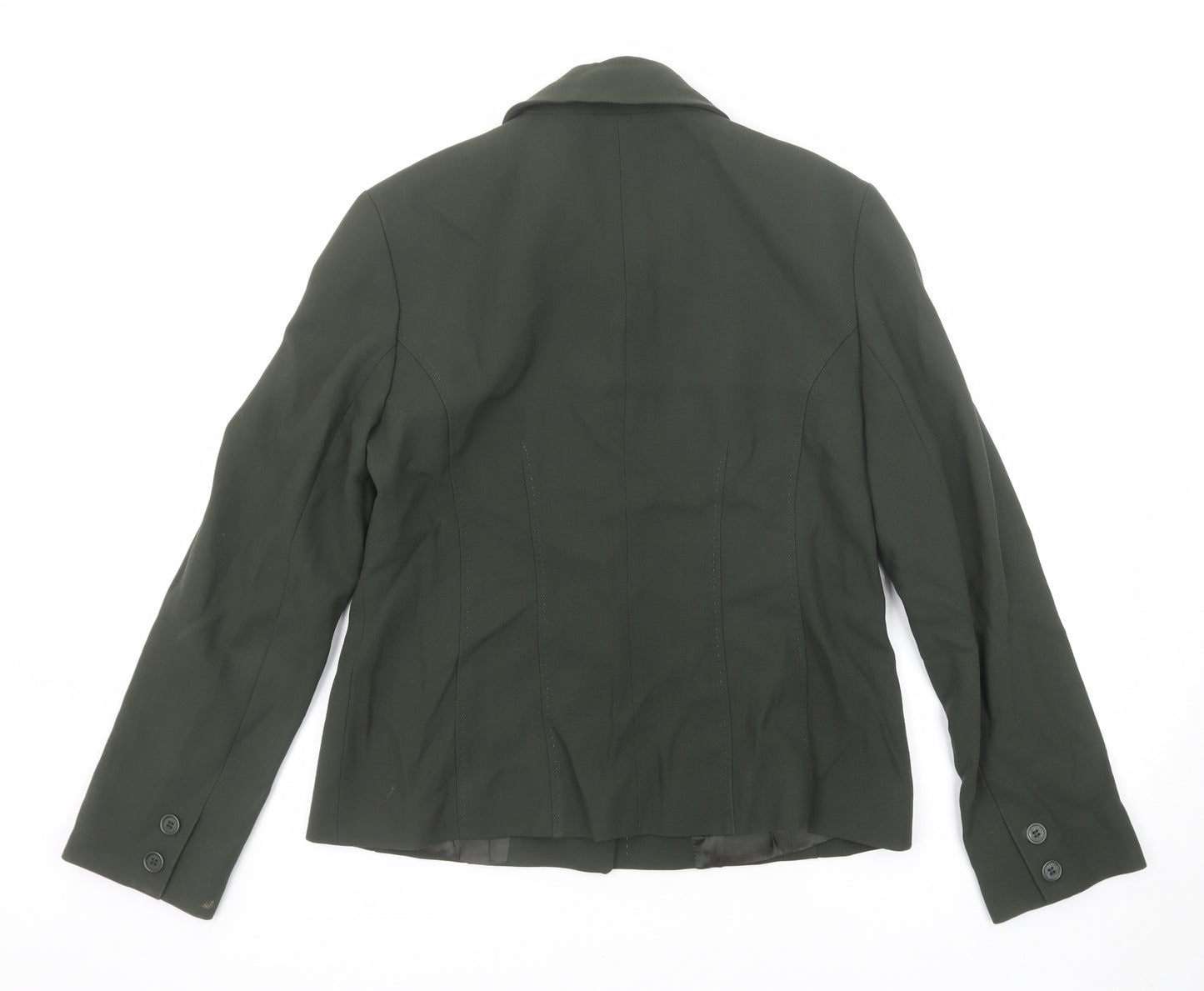 Hobbs Womens Green Jacket Blazer Size 12 Button