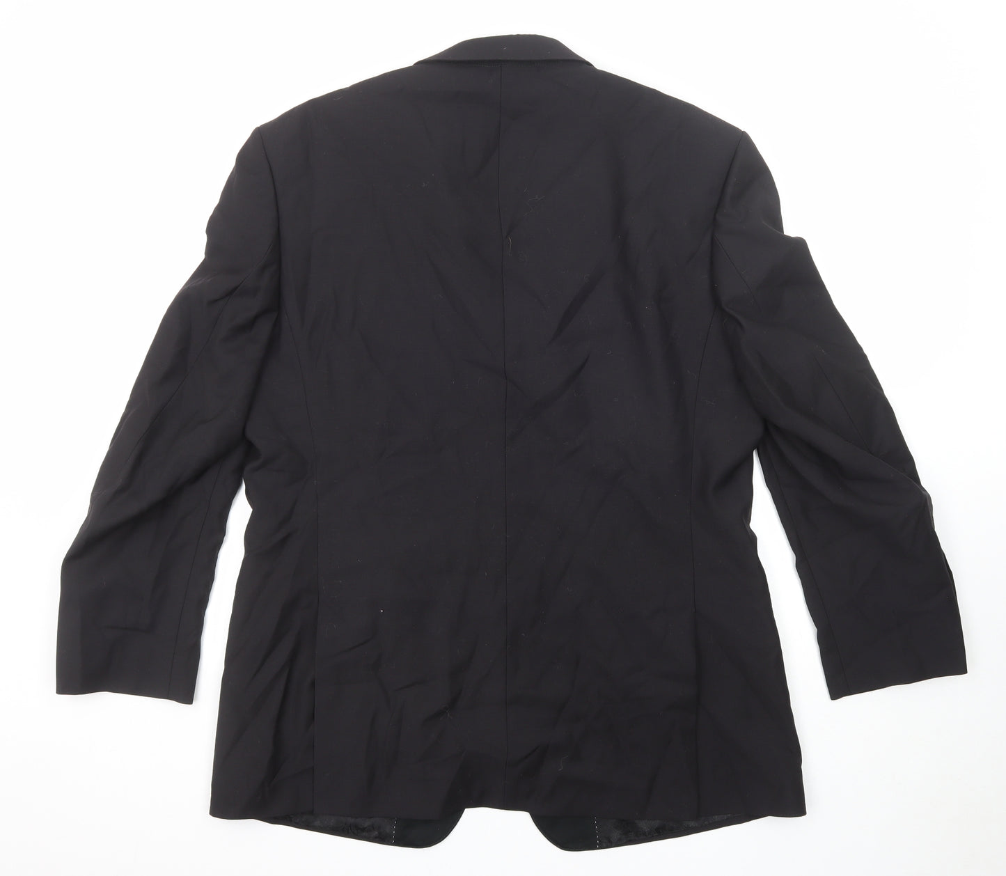 Balmain Mens Black Polyester Tuxedo Suit Jacket Size 44 Regular
