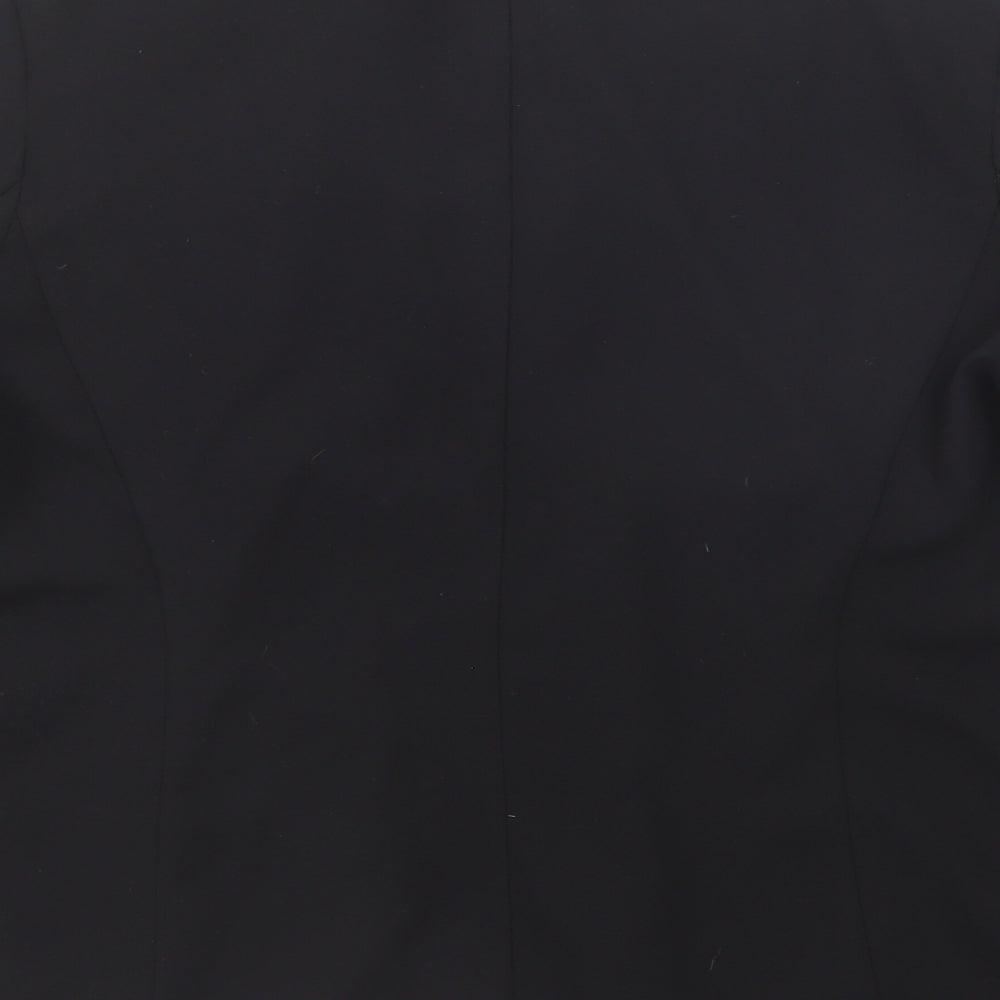NL Collection Womens Black Jacket Blazer Size 12 Hook & Eye