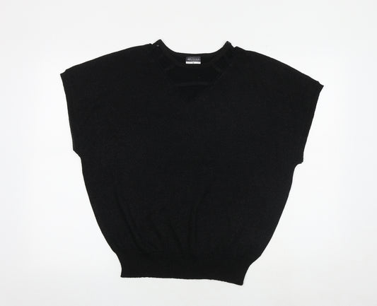 Beloved Womens Black Round Neck Polyester Pullover Jumper Size M