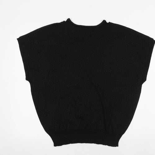 Beloved Womens Black Round Neck Polyester Pullover Jumper Size M