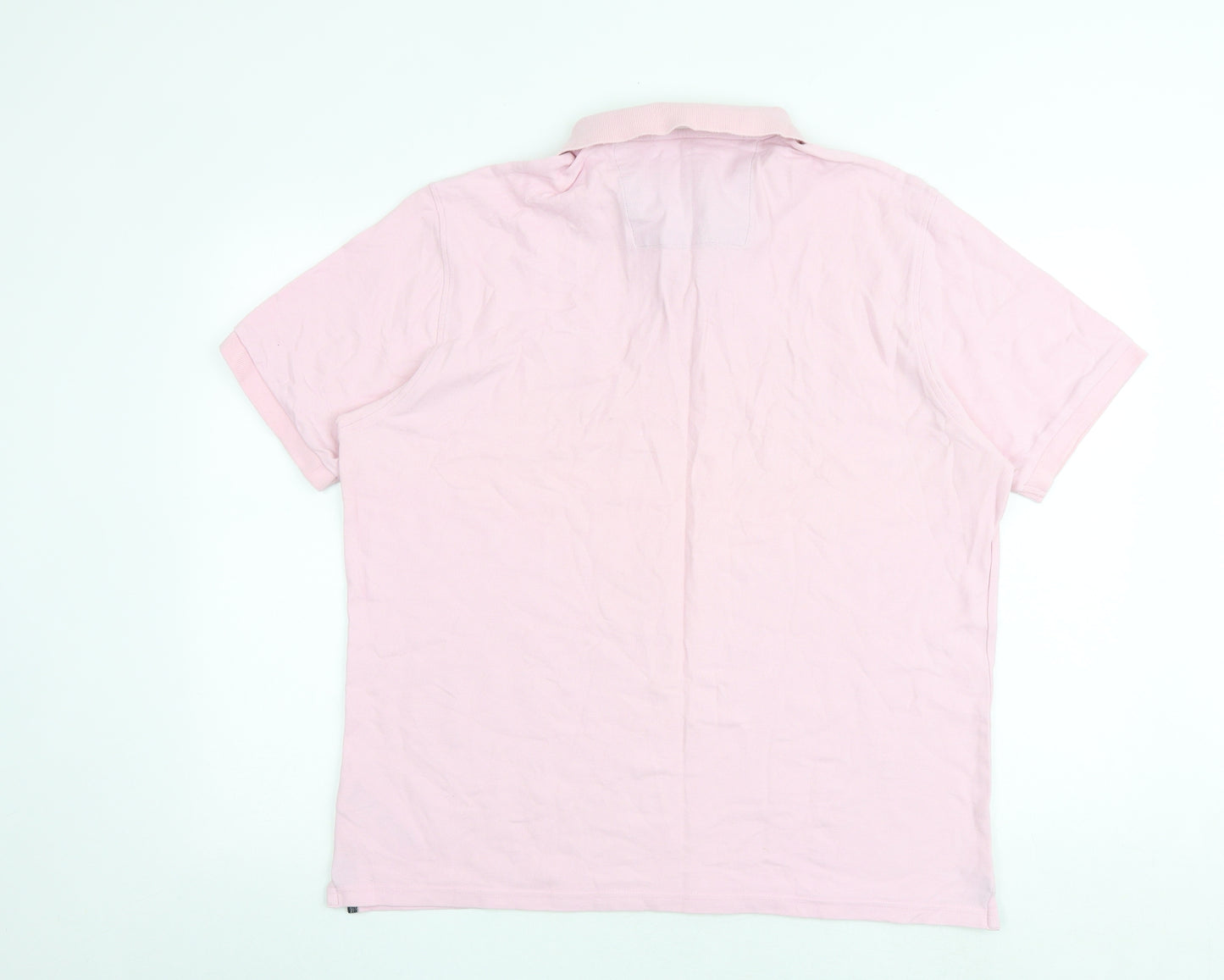 Blue Harbour Mens Pink 100% Cotton Polo Size XL Collared Button