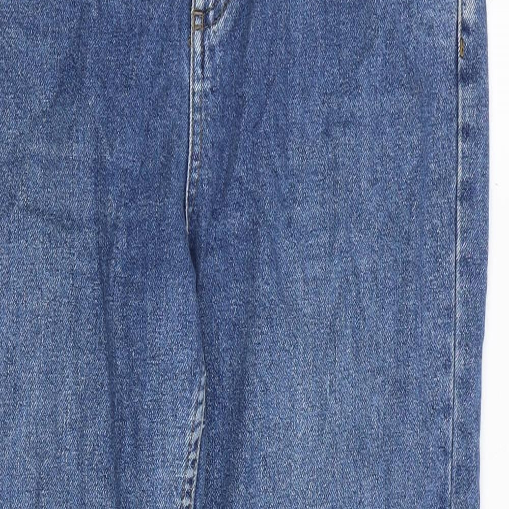 Topshop Womens Blue Cotton Mom Jeans Size 30 in Regular Zip