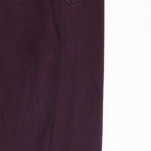 Topshop Womens Purple Cotton Skinny Jeans Size 26 in Regular Zip