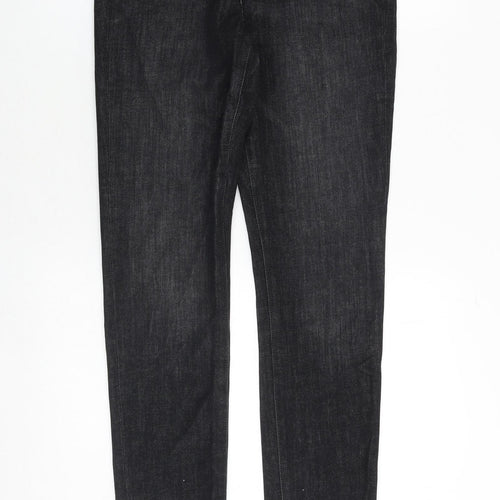 H&M Womens Black Cotton Skinny Jeans Size 30 in Regular Zip