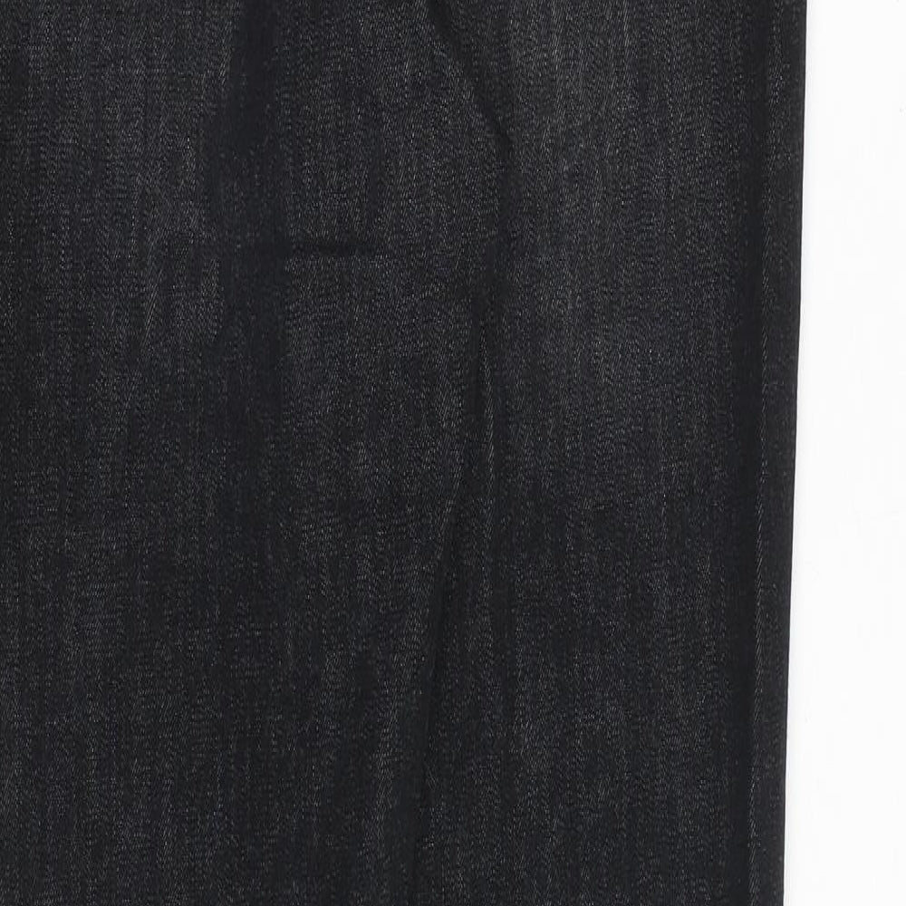 H&M Womens Black Cotton Skinny Jeans Size 30 in Regular Zip