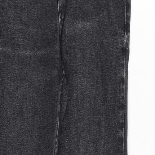 Fat Face Womens Grey Cotton Skinny Jeans Size 8 Slim Zip