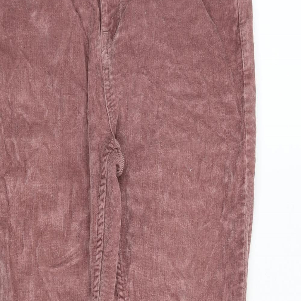 Fat Face Womens Pink Cotton Trousers Size 10 Regular Zip