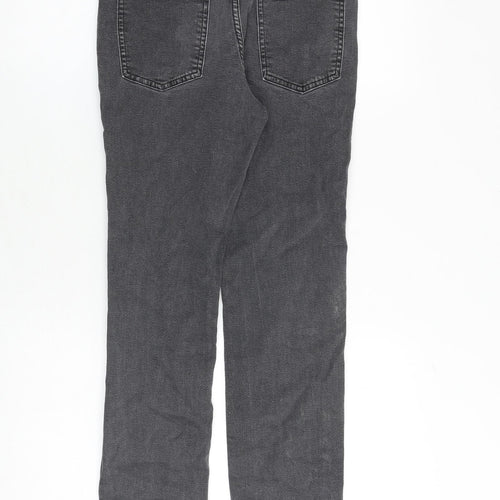Zara Boys Grey Cotton Straight Jeans Size 11-12 Years Regular Zip