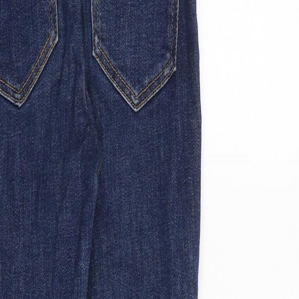 Zara Womens Blue Cotton Skinny Jeans Size 6 Slim Zip
