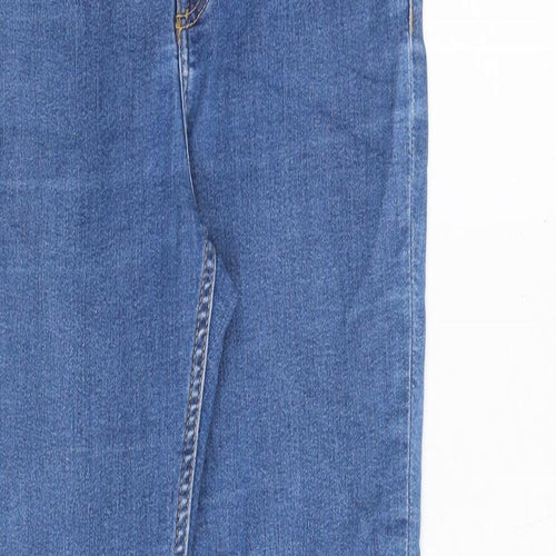 H&M Womens Blue Cotton Skinny Jeans Size 10 Slim Zip