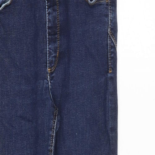 Marks and Spencer Womens Blue Cotton Skinny Jeans Size 8 Slim Zip