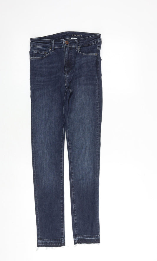 H&M Womens Blue Cotton Skinny Jeans Size 28 in L30 in Slim Zip