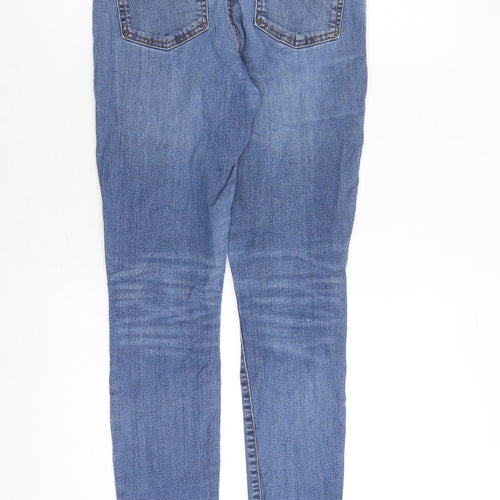 Gap Womens Blue Cotton Skinny Jeans Size 28 in Slim Zip