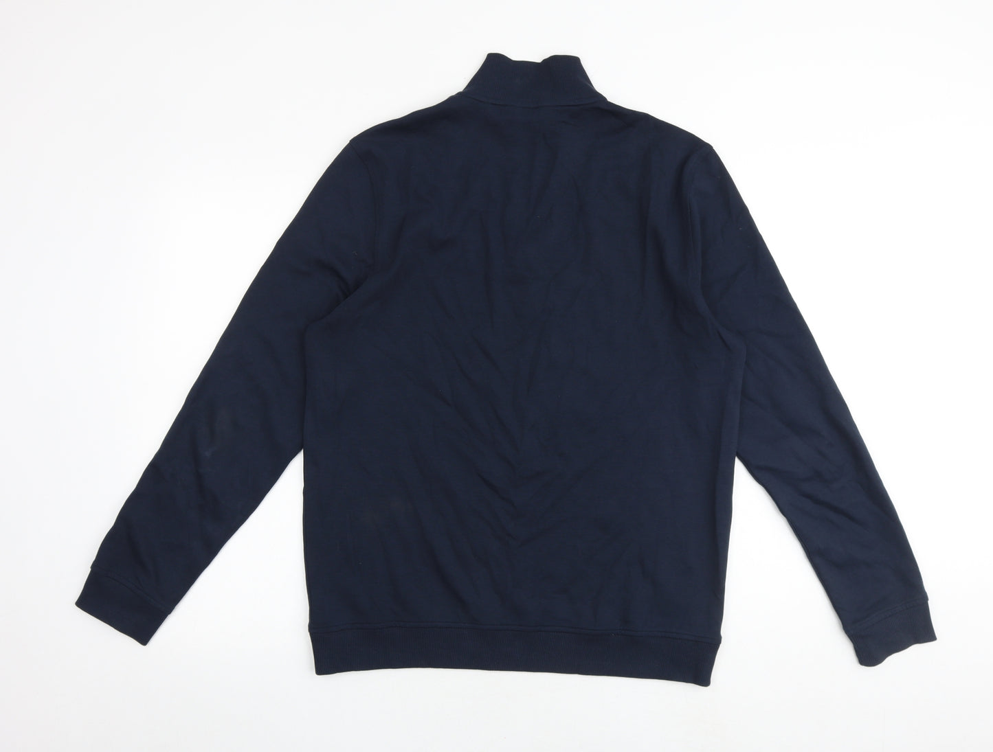 Ted Baker Mens Blue Cotton Henley Sweatshirt Size M