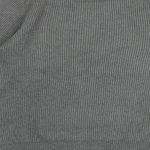 Marks and Spencer Mens Grey Crew Neck Polyamide Pullover Jumper Size L Long Sleeve