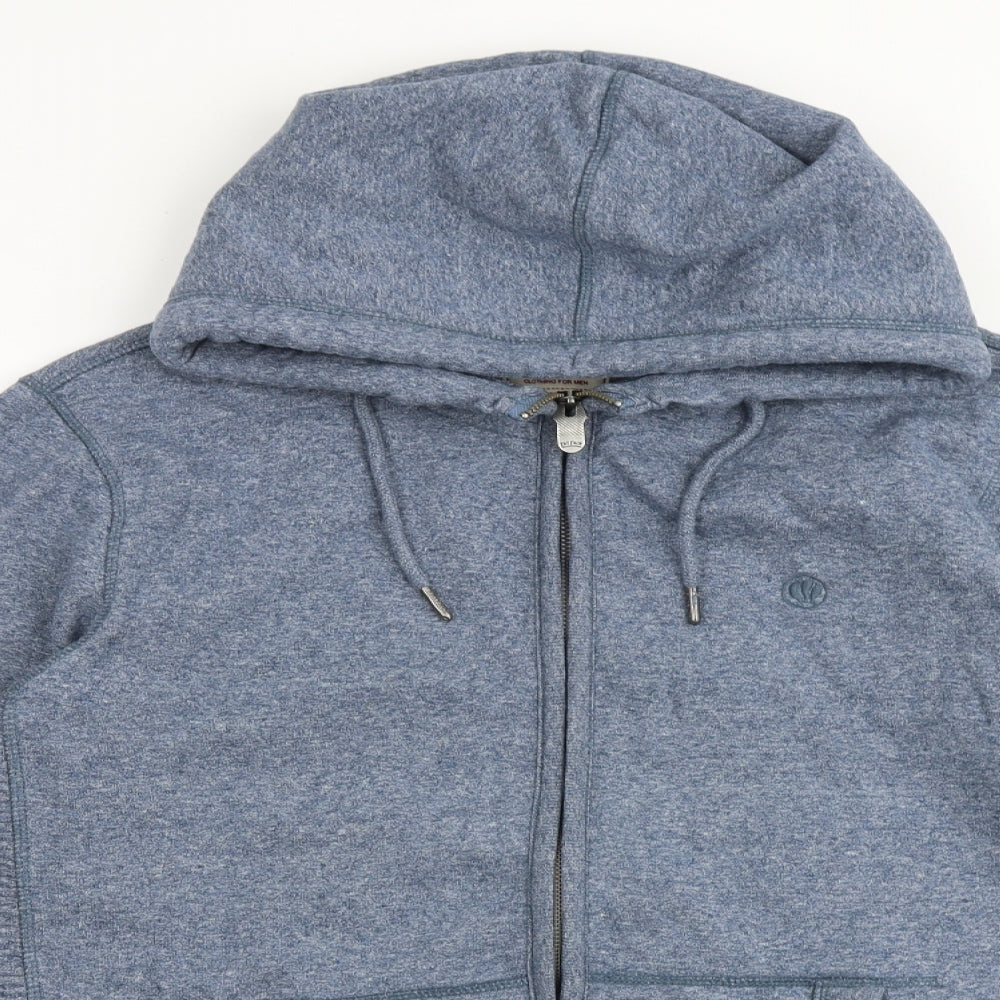 Fat Face Mens Blue Polyester Full Zip Hoodie Size L