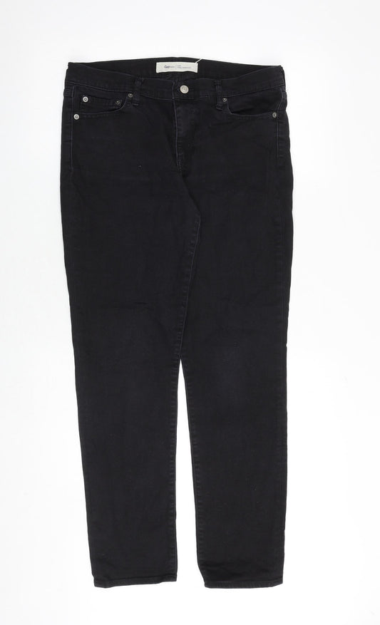 Gap Womens Black Cotton Skinny Jeans Size 30 in Regular Zip
