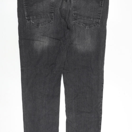 Burton Mens Grey Cotton Tapered Jeans Size 30 in Regular Zip - Short Leg