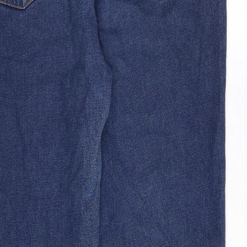 Cotton Traders Womens Blue Cotton Straight Jeans Size 16 Regular Zip