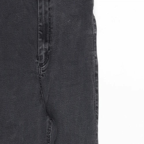 Topshop Womens Grey Cotton Skinny Jeans Size 28 in Regular Zip