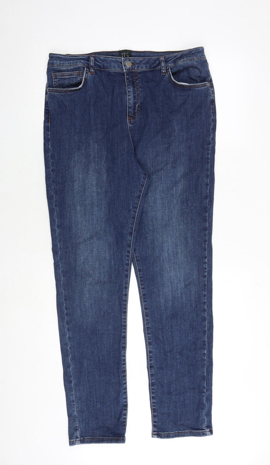 Edit Or's Cut Womens Blue Cotton Skinny Jeans Size 36 in L34 in Regular Zip
