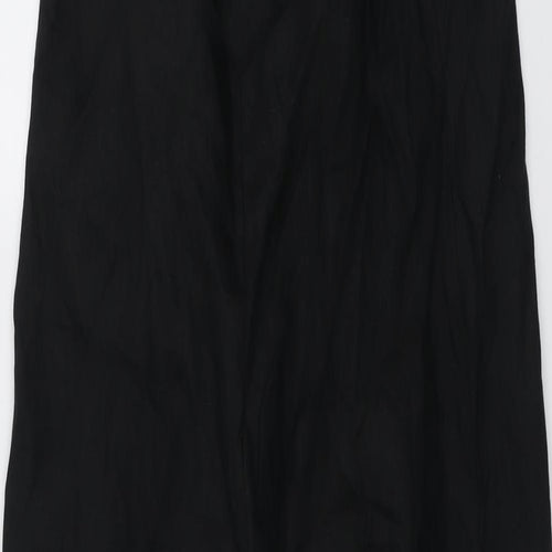Zara Womens Black Linen A-Line Size M Halter Pullover