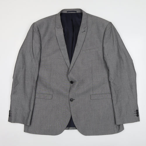 NEXT Mens Grey Polyester Jacket Suit Jacket Size 46 Regular