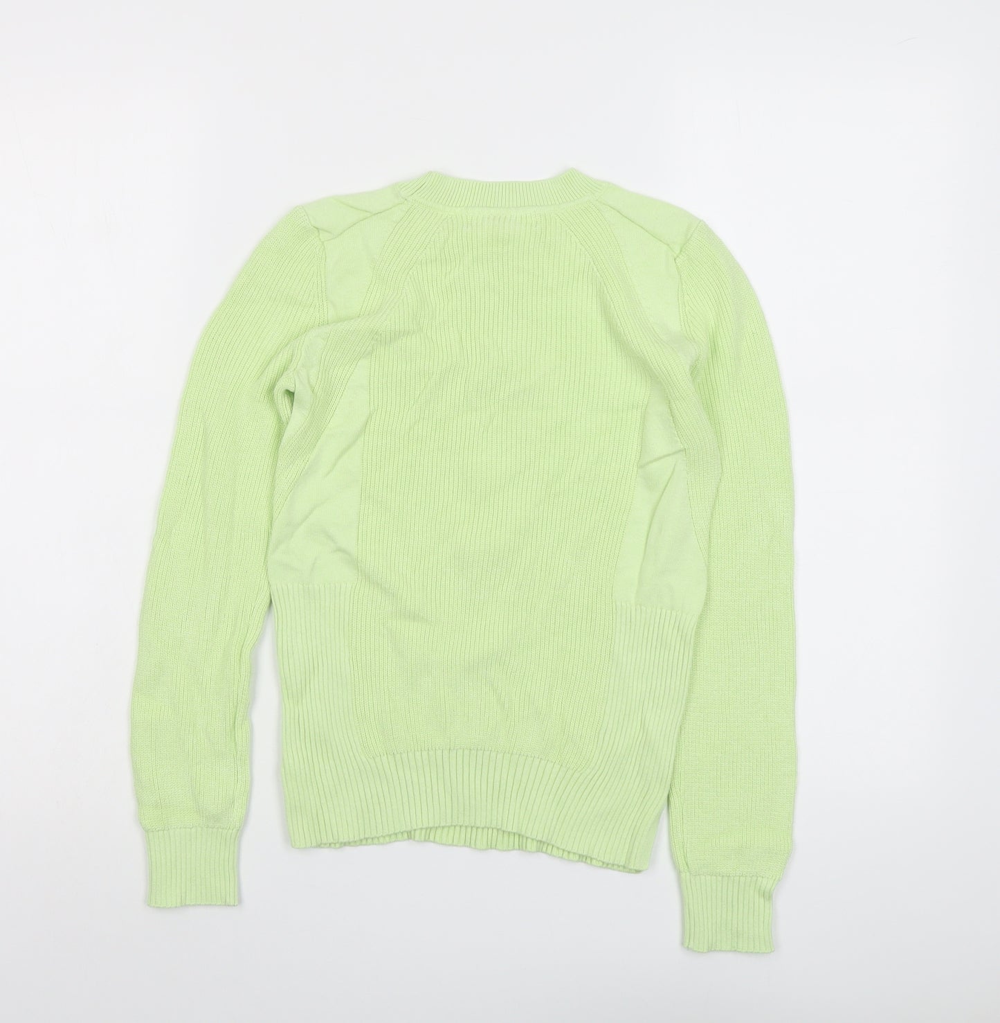 Per Una Womens Green Round Neck Acrylic Pullover Jumper Size 8