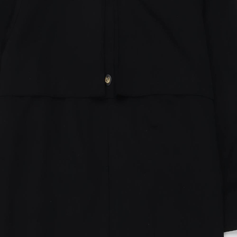 Basler Womens Black Overcoat Coat Size 10 Button