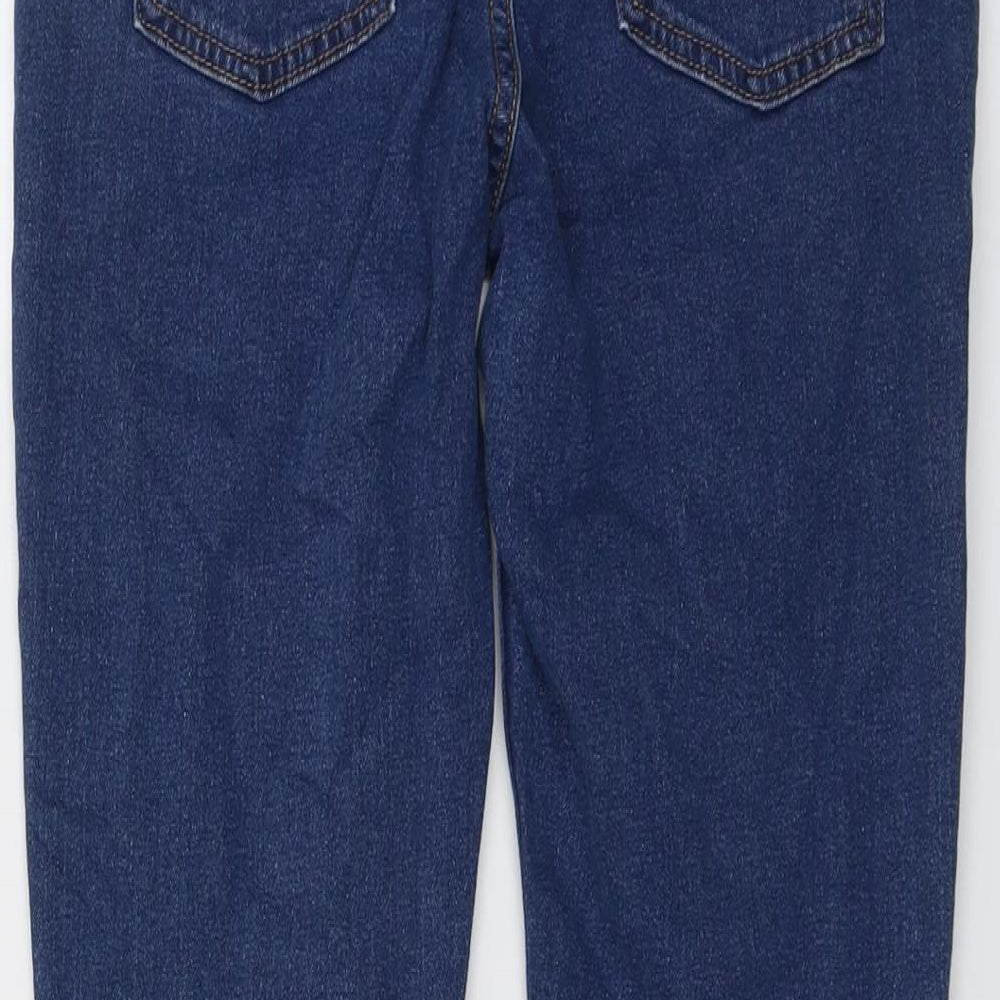Marks and Spencer Womens Blue Cotton Skinny Jeans Size 10 L25 in Regular Button
