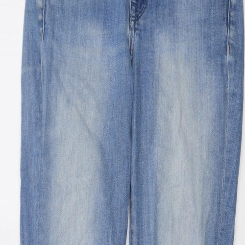 H&M Womens Blue Cotton Skinny Jeans Size 26 in L30 in Regular Button