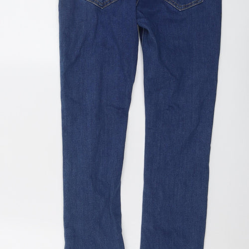 Redial Womens Blue Cotton Skinny Jeans Size 8 L27 in Regular Button