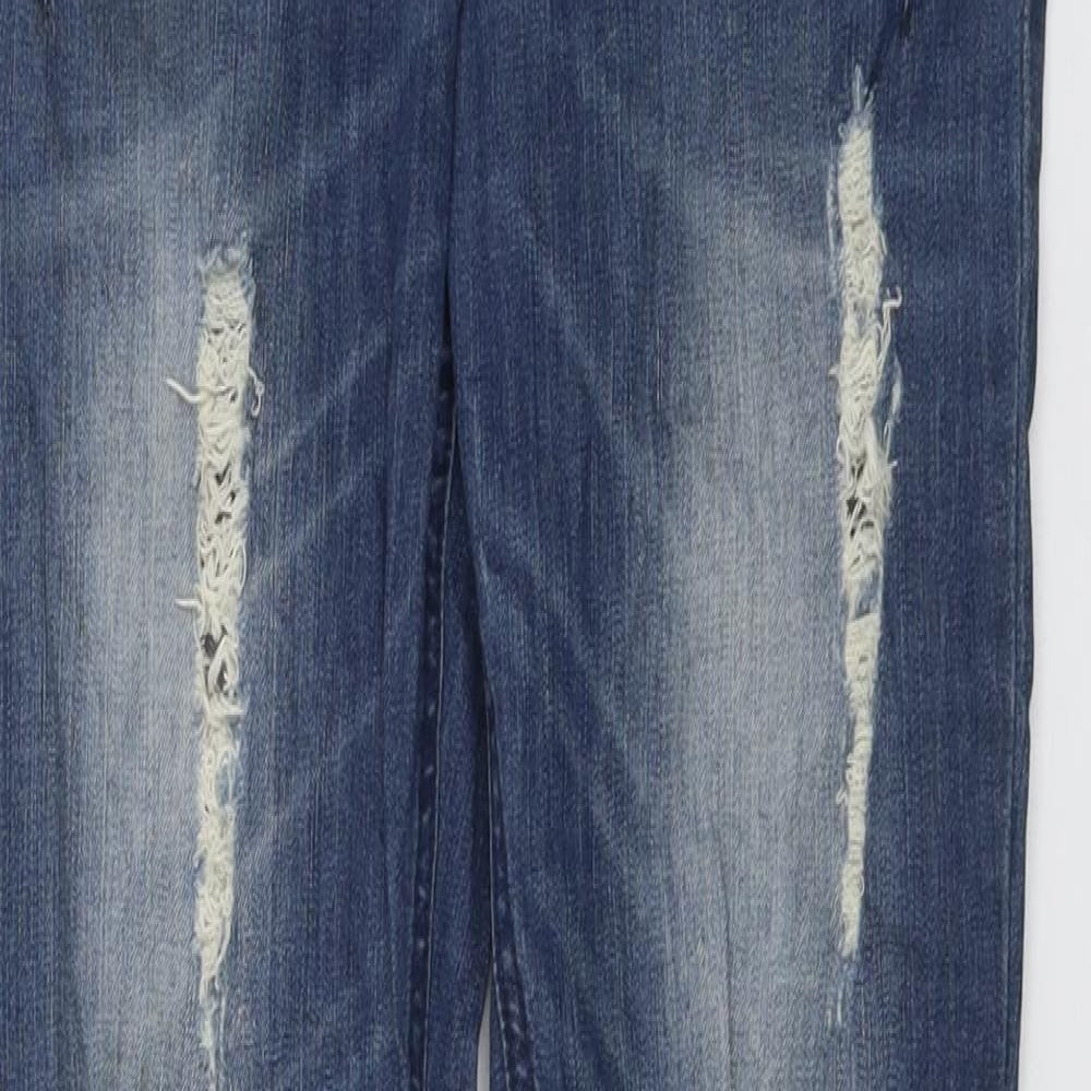 South Womens Blue Cotton Skinny Jeans Size 10 L33 in Regular Button