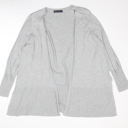 Marks and Spencer Womens Grey V-Neck Acrylic Cardigan Jumper Size XL