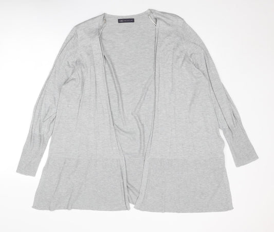 Marks and Spencer Womens Grey V-Neck Acrylic Cardigan Jumper Size XL