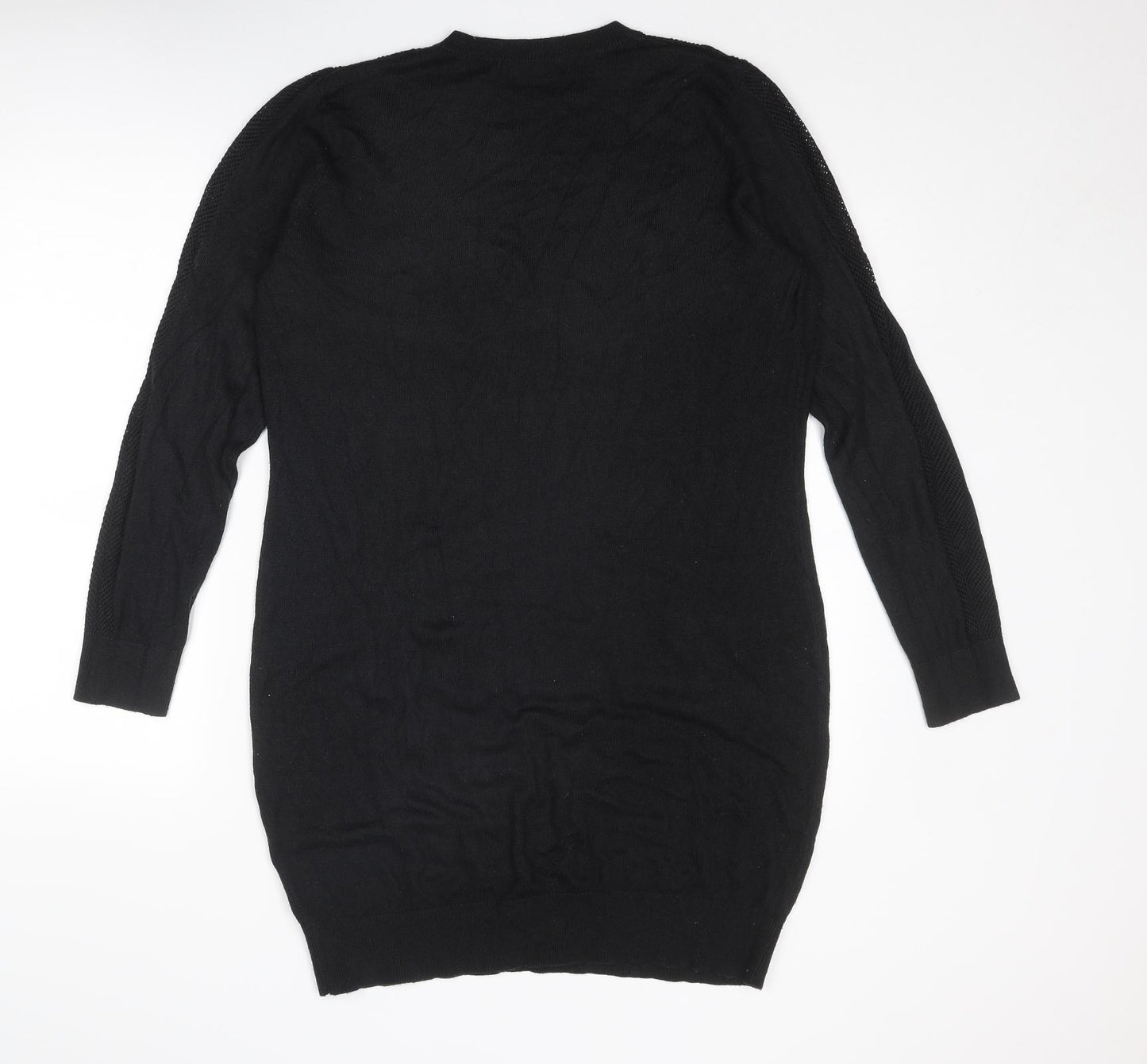 Very Womens Black Round Neck Acrylic Pullover Jumper Size 18