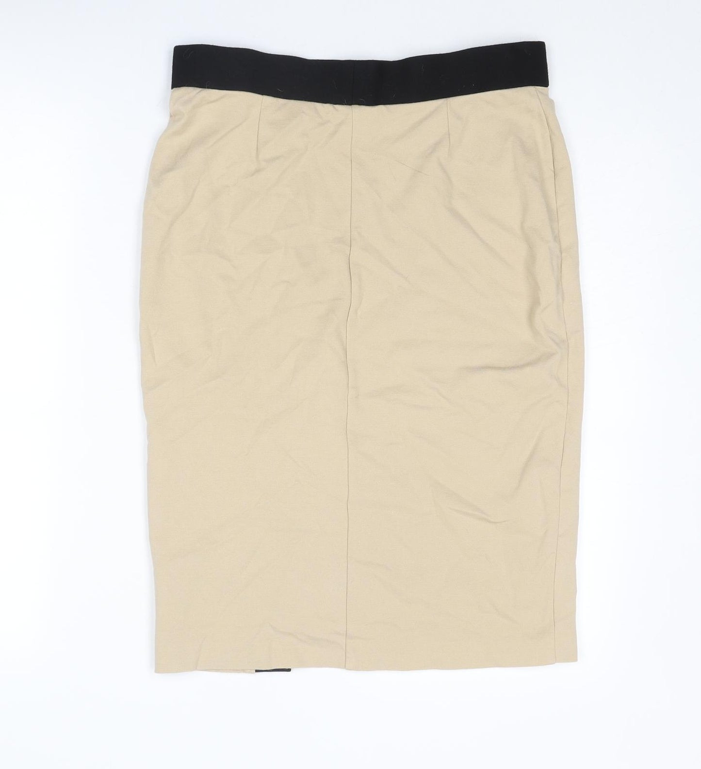 Debenhams Womens Beige Viscose Straight & Pencil Skirt Size 12