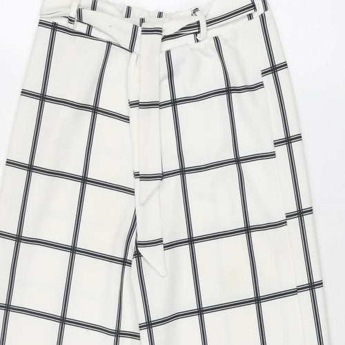 New Look Girls White Striped Polyester Harem Trousers Size 10-11 Years Regular Pullover