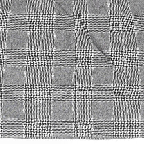 NEXT Womens Grey Plaid Polyester A-Line Skirt Size 14 Zip