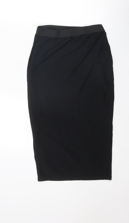 Select Womens Black Geometric Polyester Straight & Pencil Skirt Size 12