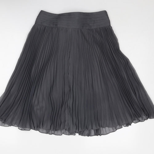 Jesiré Womens Grey Polyester Pleated Skirt Size 8 Zip