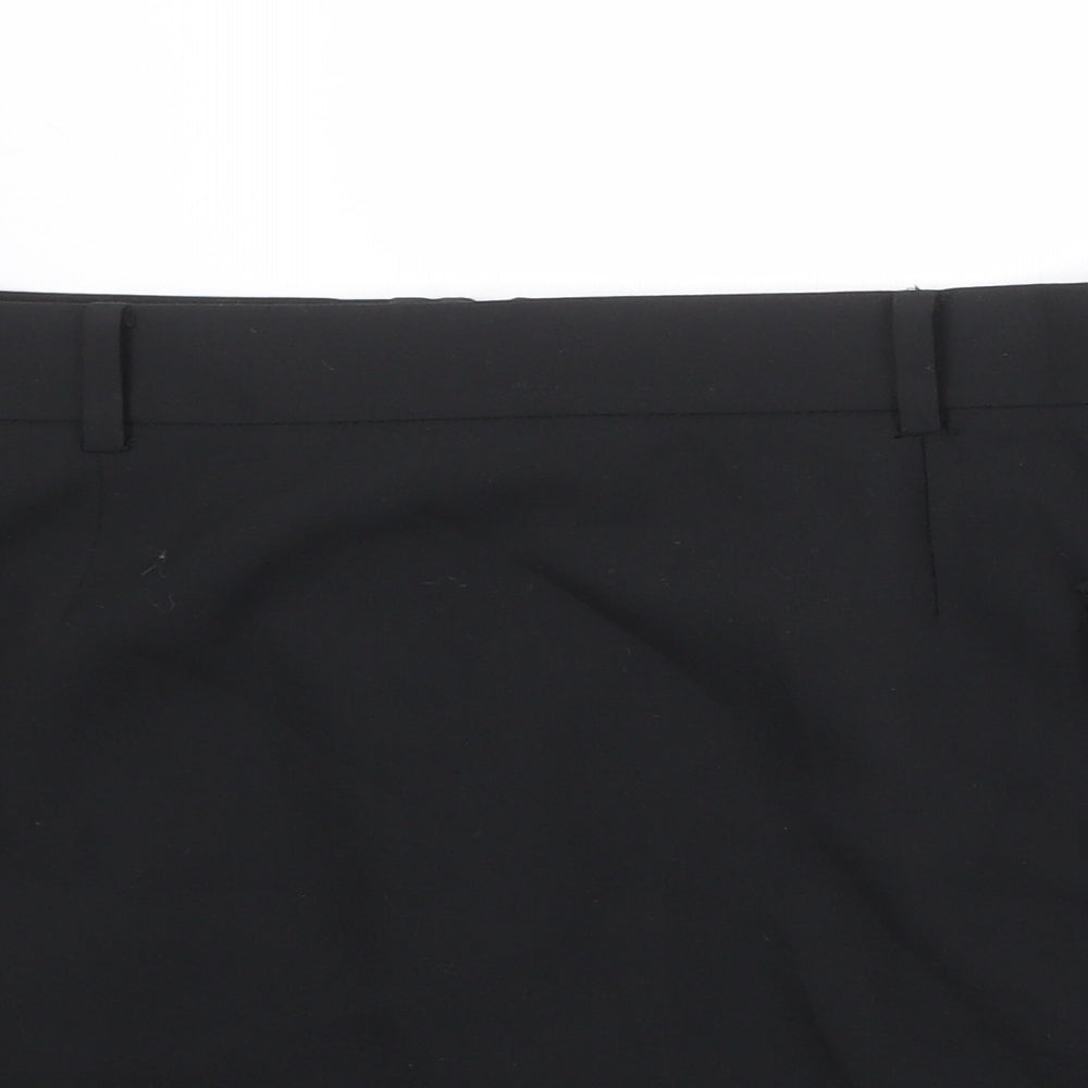 Marks and Spencer Womens Black Polyester Cargo Skirt Size 18 Zip