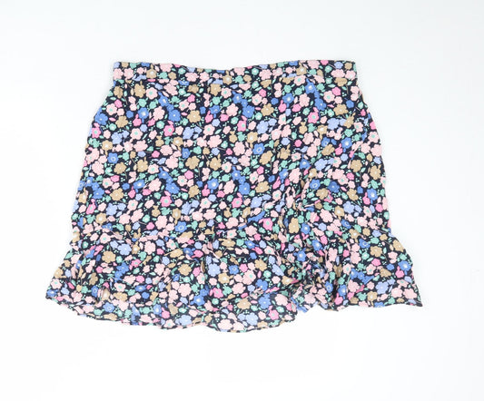 Marks and Spencer Womens Multicoloured Floral Viscose Skater Skirt Size 20