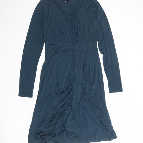 Sandwich Womens Blue Viscose Jumper Dress Size S Round Neck Pullover